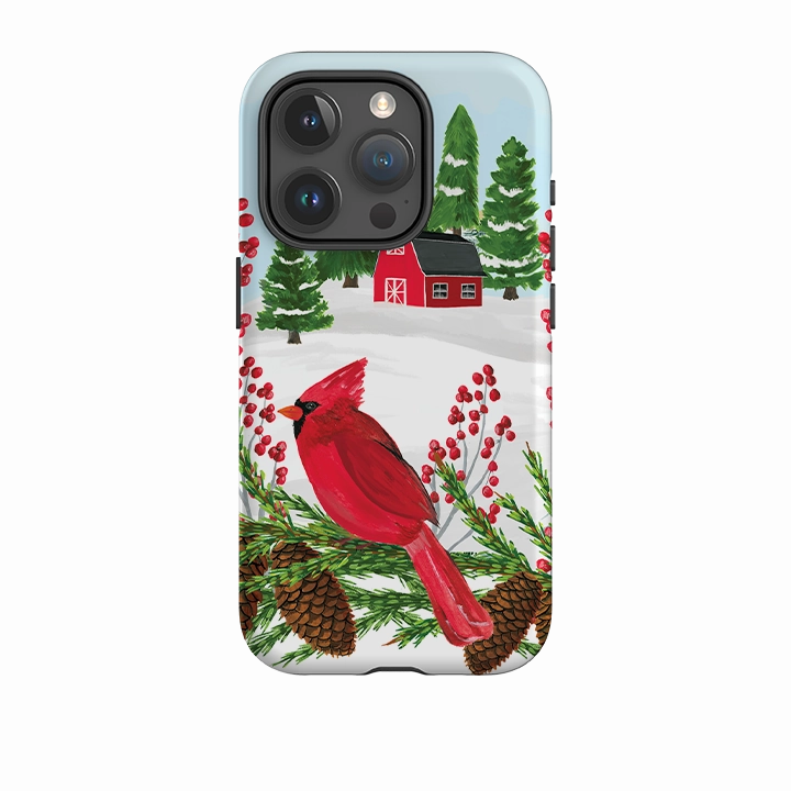 iPhone Tough Case - Countryside Christmas By Abby Jacobs Textured Comfort