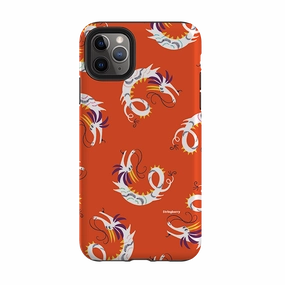Printed Graphic Smooth Lining iPhone Tough Case - Dragons By Ali Brookes
