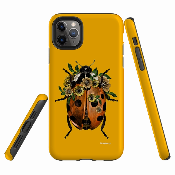 iPhone Tough Case - Ladybug Honey Smooth Form Texture Casual Look
