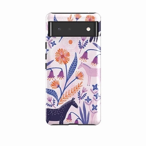 Google Tough Case -  Wild Ponies Pink By Lee Foster Wilson Minimal Look