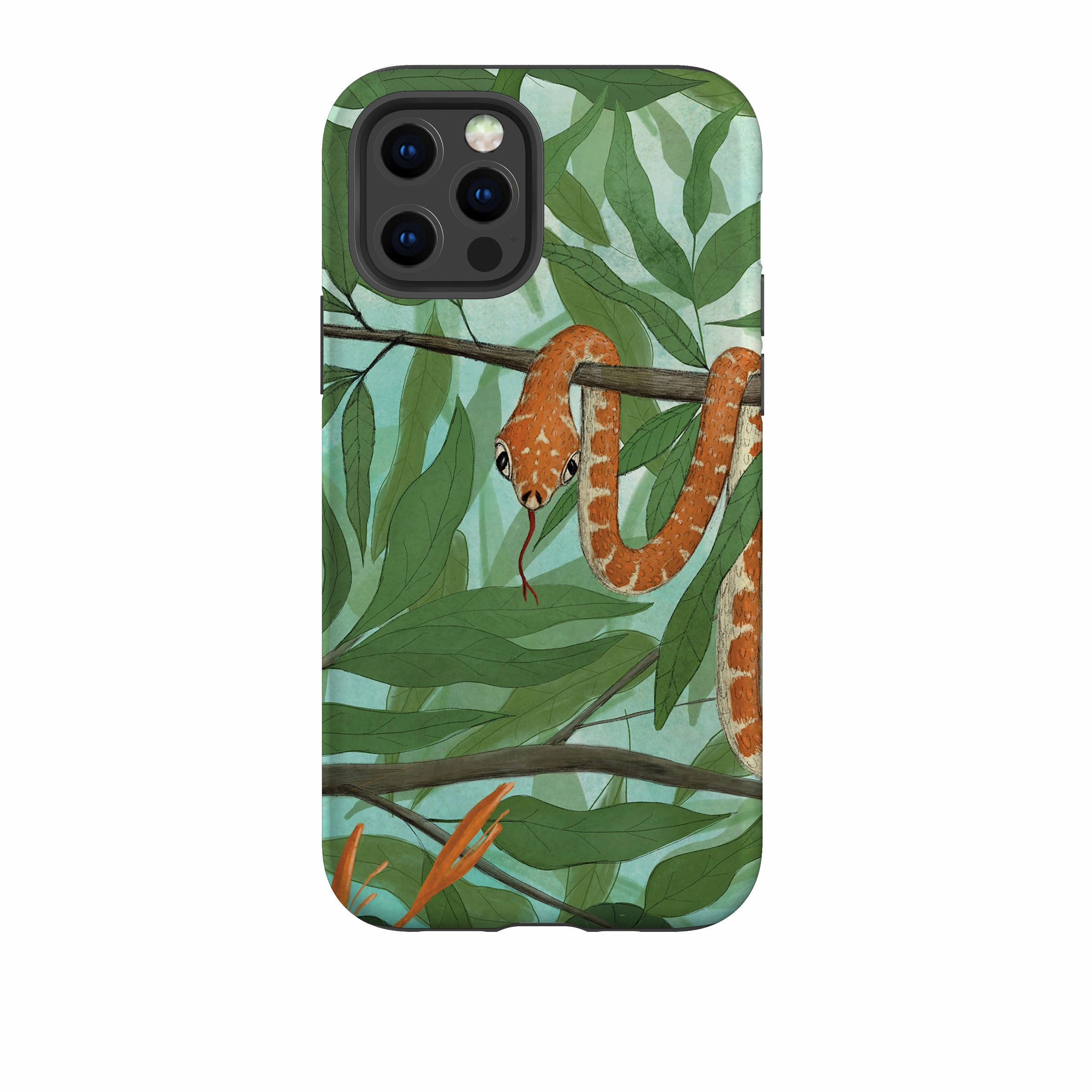 Soft Edging iPhone Tough Case - Snake By Maja Lindberg