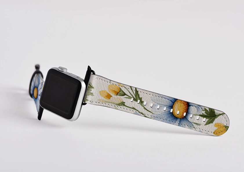 Elegant Daily Use Replacement Band Bright Daisies V Apple Watch Strap