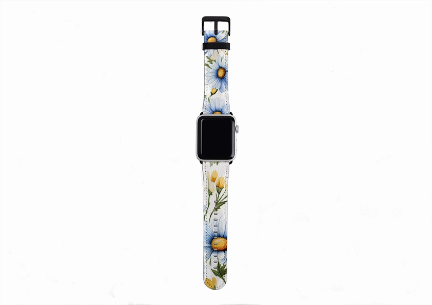 Premium Strength Design Bright Daisies V Apple Watch Strap