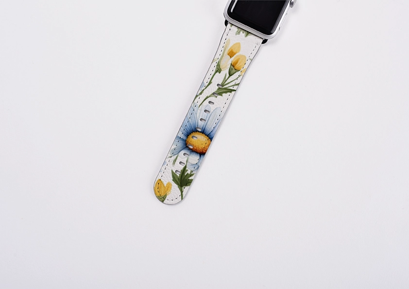 Bright Daisies V Apple Watch Strap Easy adjustment Comfortable Sport Wear