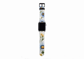 Premium Strength Design Bright Daisies V Apple Watch Strap
