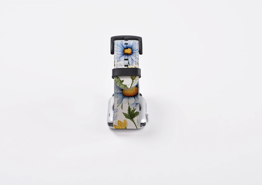 Bright Daisies V Apple Watch Strap Minimal Classic Design Active Function Wear