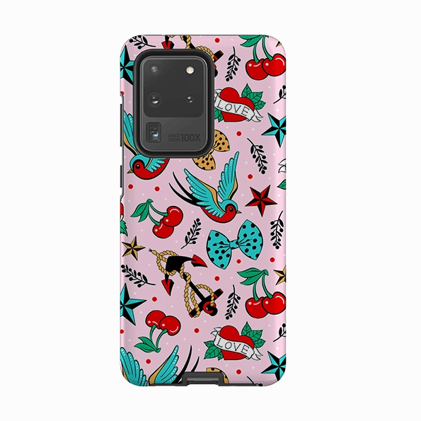 Samsung Tough Case - Love Case By Suzy Taylor Flexible Edge Protective Texture Finish