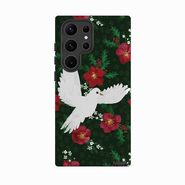Fashion Design Samsung Tough Case - Dove and Floral By Abby Jacobs