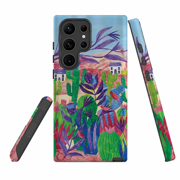 Samsung Tough Case - Desert Cactus By Tracey English Tight Fit