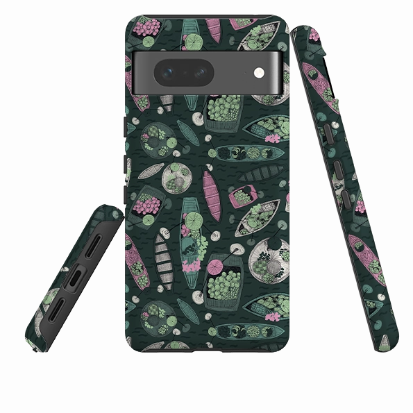 Modern Grip Texture Smooth Craft Google Tough Case -  Floating Markets A By Jade Mosinski