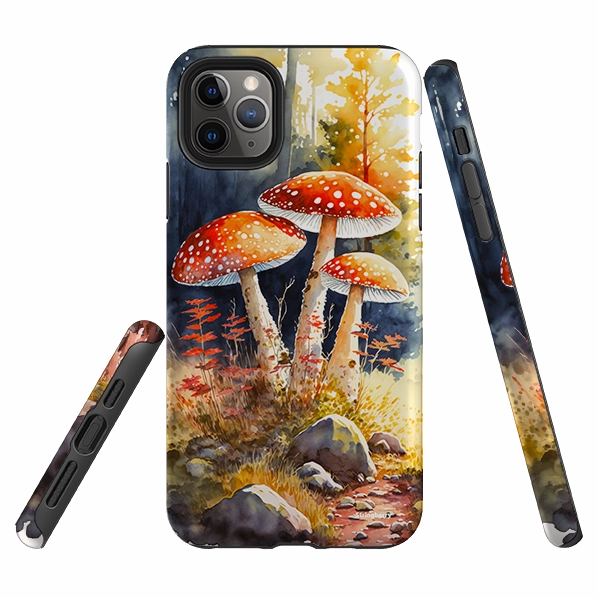 Durable Form Comfort Edge iPhone Tough Case - Mushroom Colour I