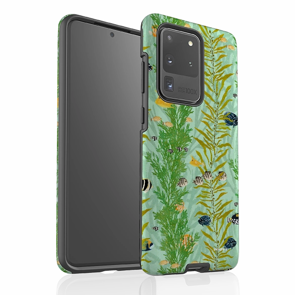 Portable Protection Comfort Texture Samsung Tough Case - Reef Stripe By Katherine Quinn
