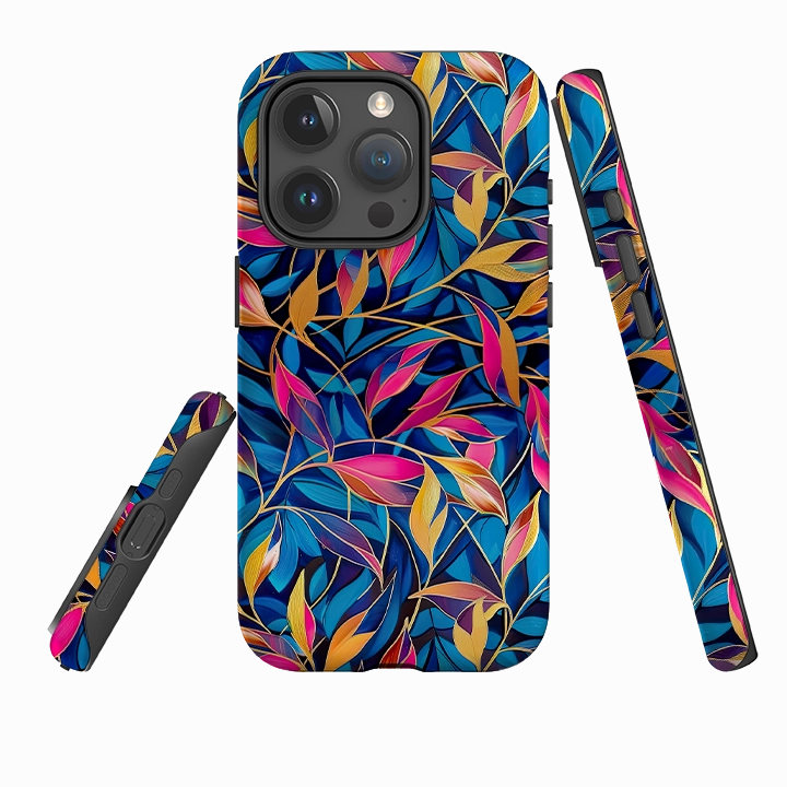 Hybrid Texture Design iPhone Case - Tangled Leaves