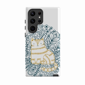 Modern feature Pocket Size Samsung Tough  Case - Cat Design By Suzy Taylor