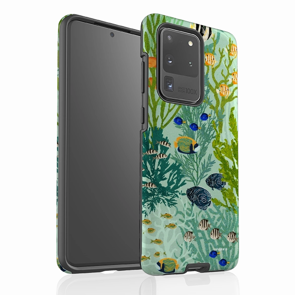 Colorful option Samsung Tough Case - Coral Forest By Katherine Quinn