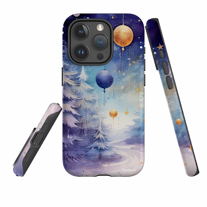 Flexible Shell Gloss Surface iPhone Tough Case - Bauble Forest II