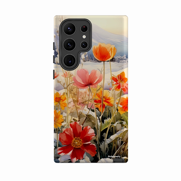 Samsung Tough Case - Winter Wild Flowers II Slim Fit Design