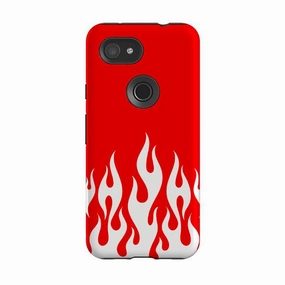 Google Tough Case -  White Flames Comfort Layer Texture