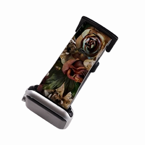 Waterproof Design Easy adjustment Magnolia Apple Watch Strap