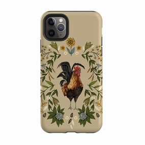 Elegant Craft Stylish Grip Texture iPhone Tough Case - Rooster By Jade Mosinski