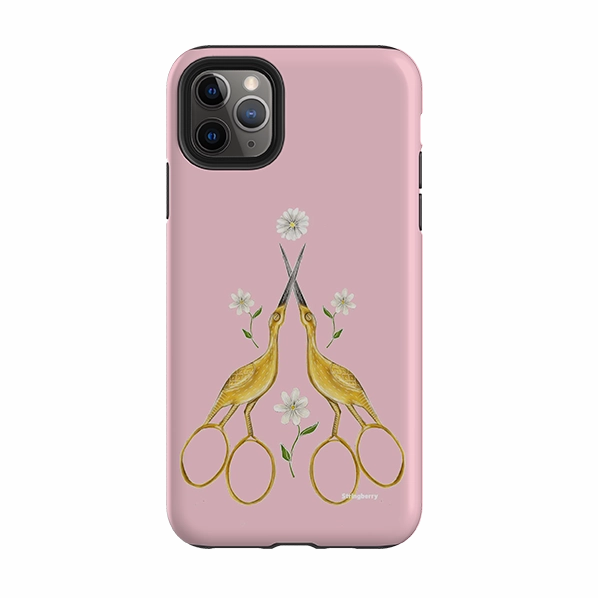 iPhone Tough Case - Heron Scissors By Catherine Rowe Flexible frame Urban Minimalism