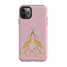 iPhone Tough Case - Heron Scissors By Catherine Rowe Flexible frame Urban Minimalism