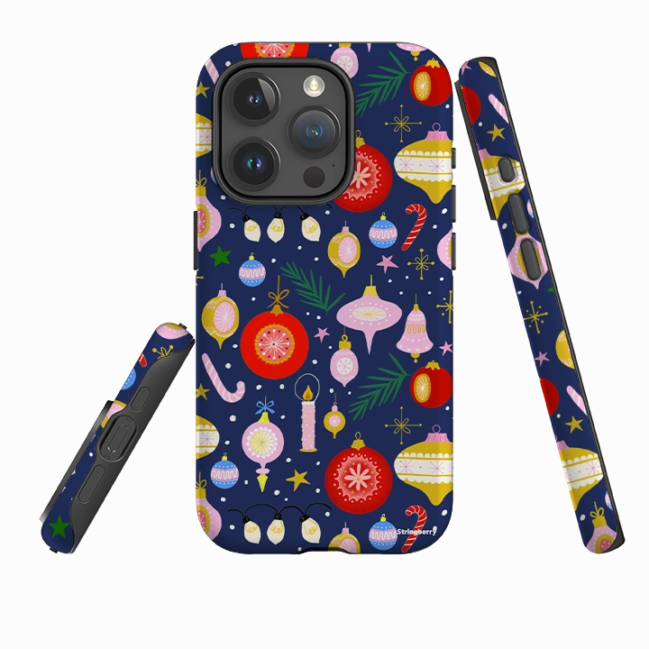 Protective Finish iPhone Tough Case - Xmas Pattern II By Bex Parkin