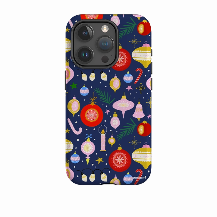 iPhone Tough Case - Xmas Pattern II By Bex Parkin Protective Structure Soft Finish
