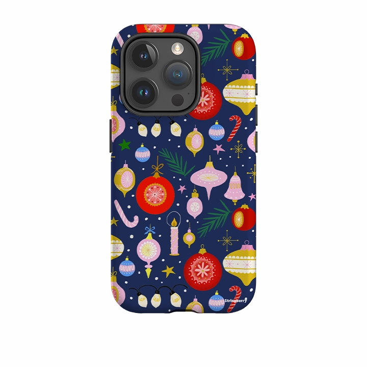 Comfort Grip Fashion Edge iPhone Tough Case - Xmas Pattern II By Bex Parkin