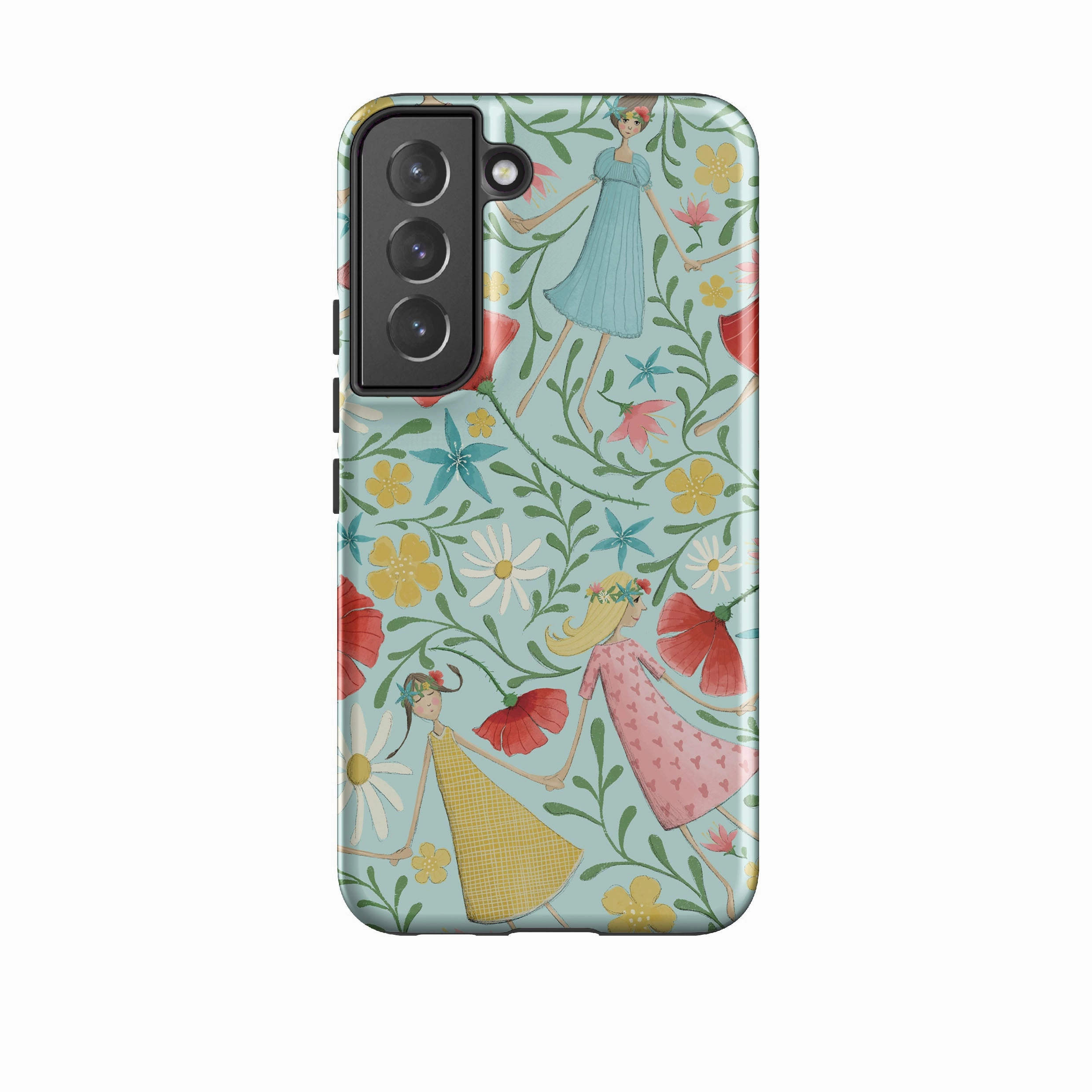 Drop Protection Soft edges Samsung Tough Case - Midsummer Dance Blue By Maja Lindberg