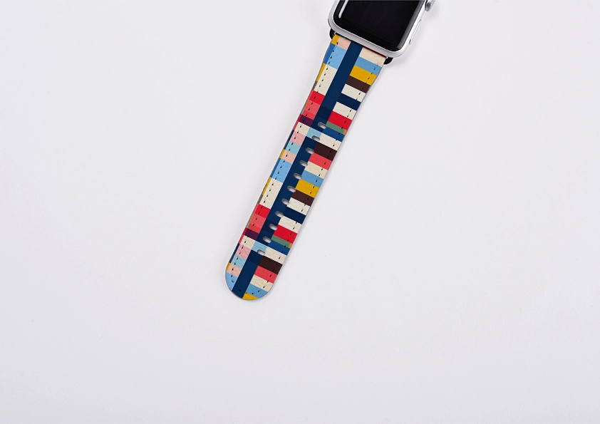 Stockton Gingham Apple Watch Strap Secure Fit Design skin friendly