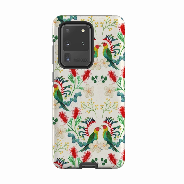 slim fit Flexible Protection Samsung Tough Case - Rainbow Lorikeet By Katherine Quinn