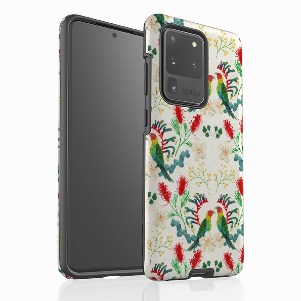 Stylish grip Shock shield Samsung Tough Case - Rainbow Lorikeet By Katherine Quinn