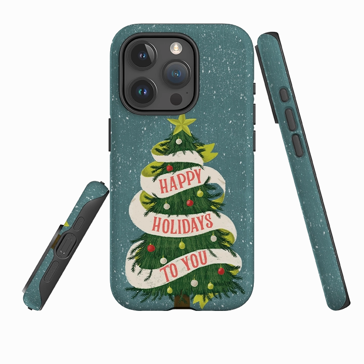 iPhone Tough Case - Happy Holidays By Abby Jacobs Lightweight Build