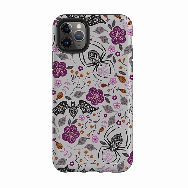 professional accessory iPhone Tough Case - SpiderBat Grey By Jenny Zemanek