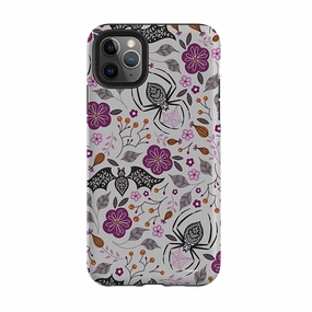 professional accessory iPhone Tough Case - SpiderBat Grey By Jenny Zemanek