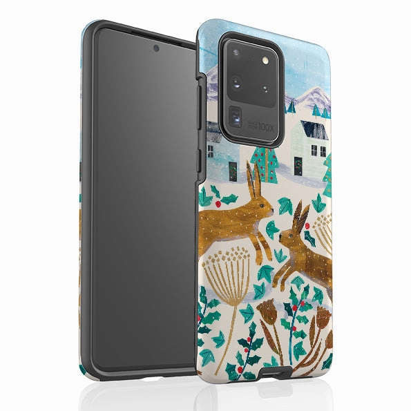 Samsung Tough Case - Xmas Hare By Tracey English Protective Shell Design