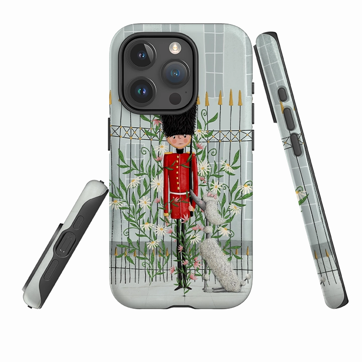 Hybrid Grip Finish iPhone Tough Case - London In Bloom By Maja Lindberg