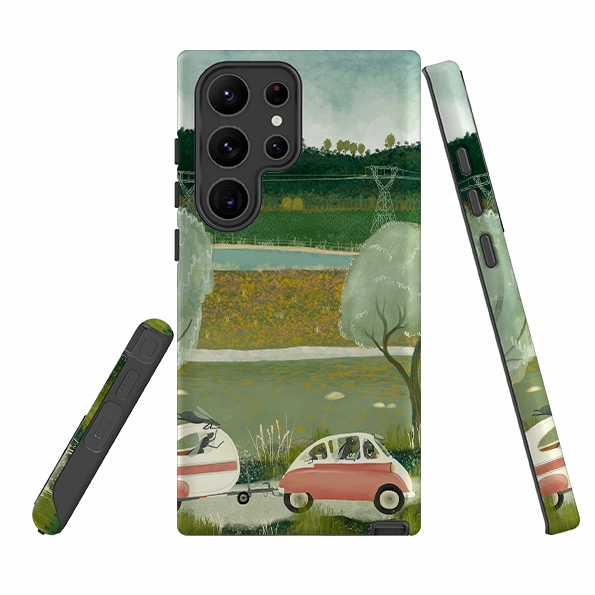 Non Slip Scratch Proof Samsung Tough Case - Happy Holidays By Katherine Quinn