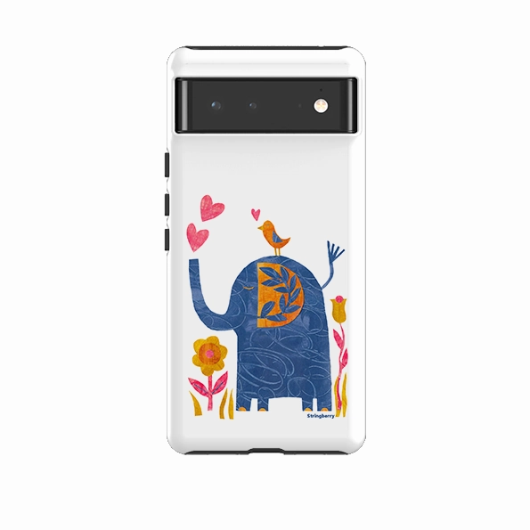 Google Tough Case -  Elephant In Love By Tracey English Wireless charging Protective Touch