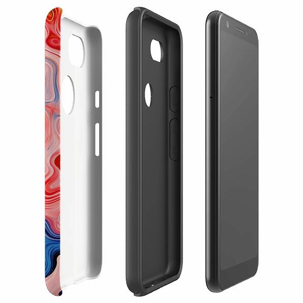 Classic Texture Rugged Look Google Tough Case -  Strawberry