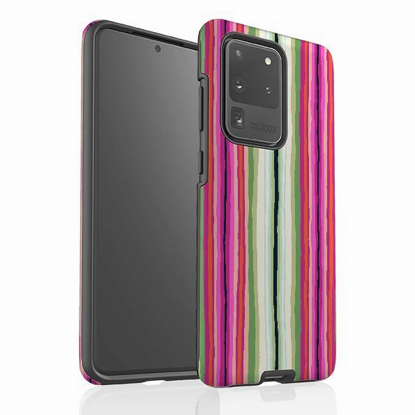 Protective Shell Design Strong Shell Samsung Tough Case - Atelier Stripe Windflower By Sarah Campbell