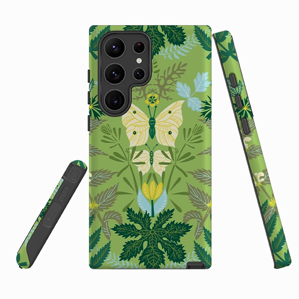 Samsung Tough Case - Leaf Green By Kate Heiss Gloss Surface Layer