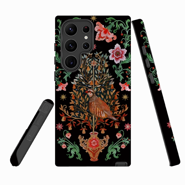 Gloss Surface Layer Scratch Block Samsung Tough  Case - Partridge Pear Tree By Maria Matos