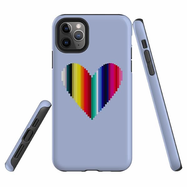 Durable Build Texture iPhone Tough Case - Cool Heart By Kitty Joseph
