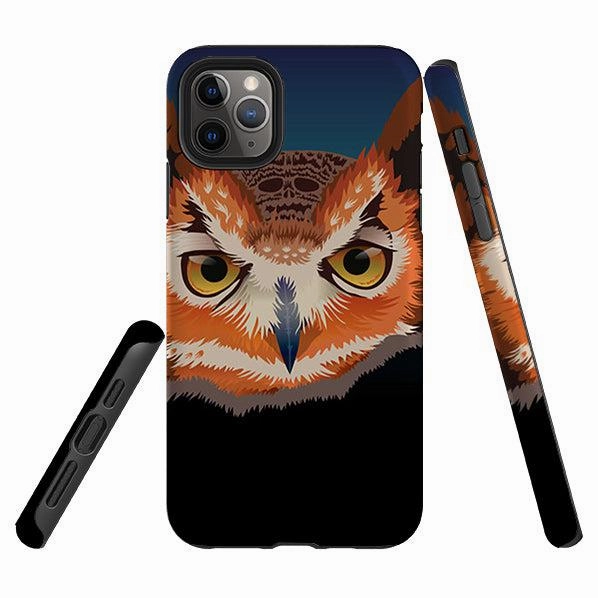 iPhone Tough Case - Owl By Mia Underwood Stylish Layer Texture