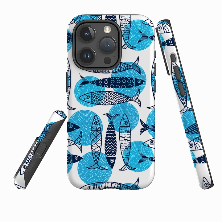 Edge Protection Durable Pattern iPhone Case - Sardines V