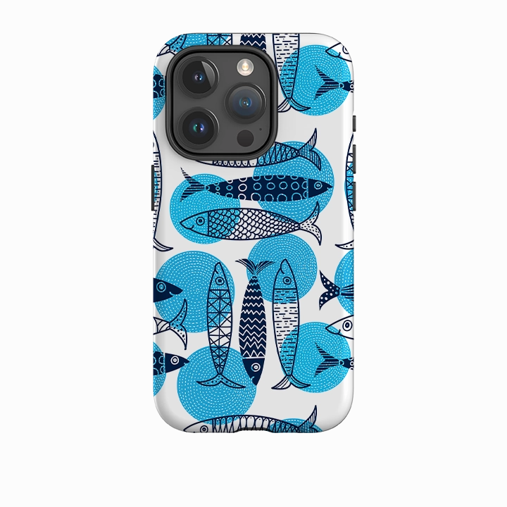 Sleek Build Minimal Texture Layer iPhone Case - Sardines V