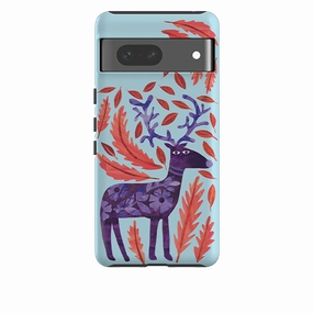 Durable Detail Google Tough Case - Purple Reindeer By Tracey English