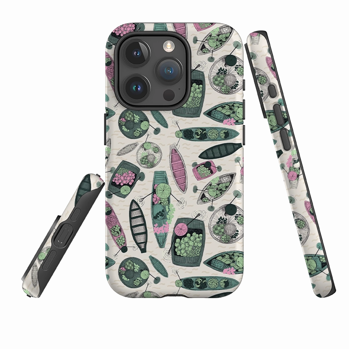 iPhone Tough Case - Floating Markets B By Jade Mosinski Desk Companion Rugged Look Finish